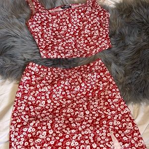 Two piece skirt outfit